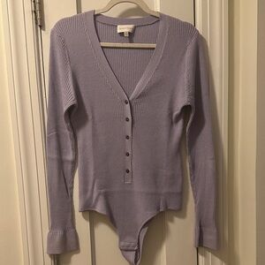 Favorite Daughter Lavender Sweater Bodysuit